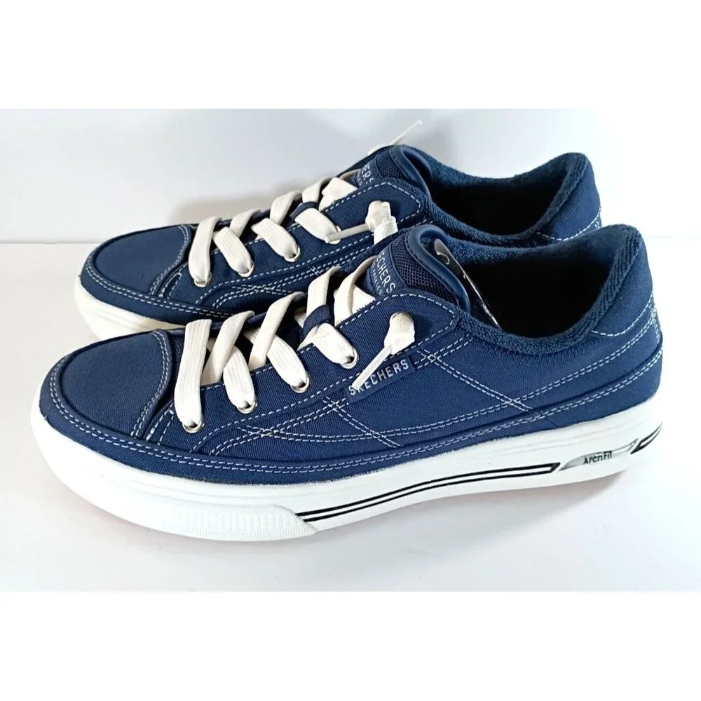 Skechers Arch Fit Arcata Slip On Sneakers Navy Women's Size 7 Arch Support